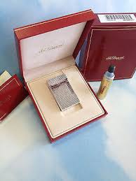 S.T. DUPONT PARIS LIGHTER LINE 2 MONTPARNASSE VERTICAL LINES SILVER PLATED 16817 | #1545537367