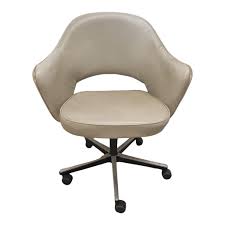 Knoll Mid-Century Modern Office Leather Armchair | Chairish