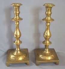 17TH 18TH CENTURY SPANISH HEAVY BRASS BALUSTER CANDLESTICK ...
