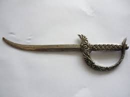 Vintage Brass Letter Opener Knife Decorated | eBay