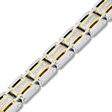 1 CT. T.W. Diamond Multi-Row Link Bracelet in Stainless ...