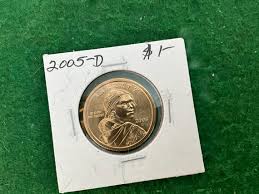 2005-D - Goldtone Sacagawea Dollar Coin No 17399 - in a Protective 2x2 - Etsy
