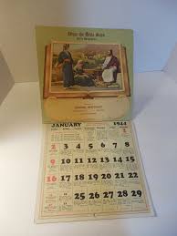 1944 Motuary Christian Jesus Bible CHRISTMAS CALENDAR ...