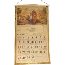 Similar Items to Vintage 1945 Sacred Art Wall Calendar