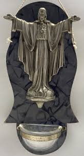 Antique Christ Redeemer Statue on Holy Water Fond Vintage | eBay