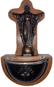 Old Antique Jesus Christ Redeemer Holy Water Fond Statue | eBay