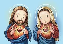 Sacred Heart Jesus n Mary' Poster, picture, metal print ...