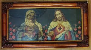 Quadro - Sagrados Corações da Virgem Maria e Nosso Senh