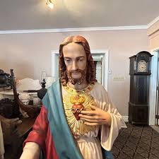Antique Sacred Heart Jesus Statue | From Europe To You