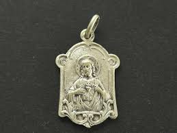 Antique French Art Nouveau Sacred Heart of Jesus Religious ...