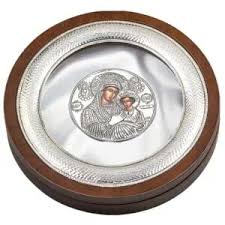 Cassa a corona rotonda con immagine † Evangelidis D. Elia