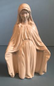 Porcelain Statue Mother Mary for Nativity Cream Ivory Color ...