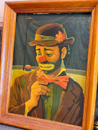 Oil Painting of Clown Paint by Number Sad Clown | Original ...