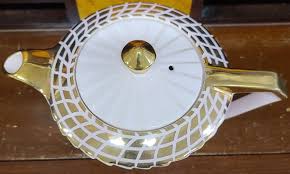 Vintage Sadler Art Deco Teapot Pink Full Size Gold Trim England – Good Find Stores