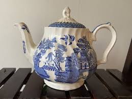 Vintage Mid Century 1950's Sadler England Blue Willow Teapot | eBay