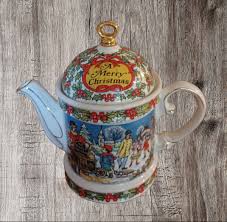 1994 Sadler England A Merry Christmas Teapot Christmas ...