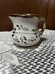 Rare Le Noir Hand Painted Ivory & Gold Handpainted Creamer ...