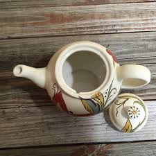 Pier 1 Imports 'Carynthum' Tea Pot & Lid Earthenware Floral ...