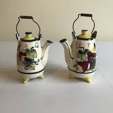 Vintage Relco Japan Tea Kettle Pot Set Salt Pepper Shakers ...