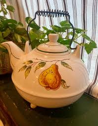 Vintage Mid Century Pear Themed Teapot - Etsy