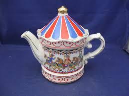 VINTAGE SADLER EDWARDIAN ENTERTAINMENTS CAROUSEL TEAPOT ...
