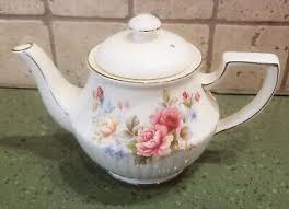 Vintage Porcelain SADLER ENGLAND TEAPOT Floral Flowers ROSES Gold Trim 3573/16 A | eBay