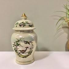 Vintage SADLER England Lidded Ginger Jar: Love Bird ...