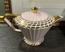 Sadler Pink and Gold Porcelain Teapot Made in England | eBay