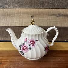 Vintage Sadler England Teapot With Lid - Pink Roses With ...