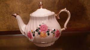 Vintage Sadler Teapot Made In England Pink and Yellow Roses ...
