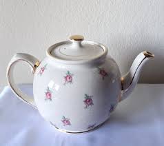 Vintage 1950's SADLER Teapot with Roses Rosebuds Spray Teapot Made in England | eBay