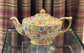 Sadler England Sophie Chintz Yellow Floral Teapot 4 Cup ...
