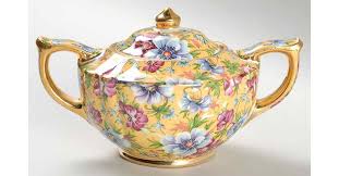 Sophie Chintz Sugar Bowl & Lid by Sadler | Replacements, Ltd.