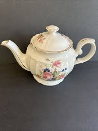 Vintage Floral Teapot, Crown Dorset Staffordshire England ...