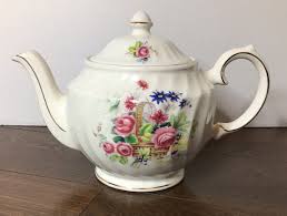 Vintage WINDSOR England Floral/Flower Basket Teapot ...