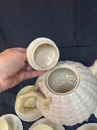 Vintage Belleek Limpet Shell Tea Set Teapot with Six Cup and ...