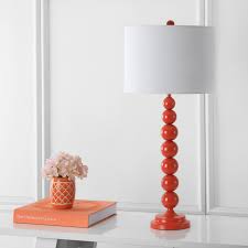 SAFAVIEH Lighting 31-inch Jenna Stacked Ball Orange Table ...