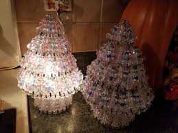 2 Vintage Mid Century Light Up Safety Pin Christmas Trees ...