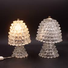 Set of 2 Table Lamp in Rostrato Murano Glass Vase for ...