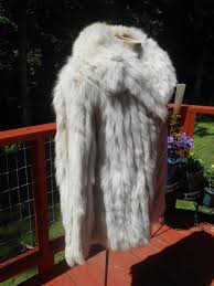 Vintage Silver Finland Natural Fox Fur Coat Adjustable size ...