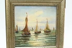 Altes Ölgemälde Gemälde Segelschiff Schiff Malerei Maler Boot Ölbild J. Wynstra | eBay