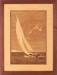 Jeff Nelson Hudson River Inlay Wood Marquetry Art