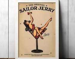 Sailor Jerry Spiced Rum Art Poster - Film Fan Collectibles ...