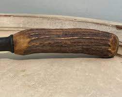 Vintage Carving Knife With Faux Antler Handle ~ Good Service - Etsy