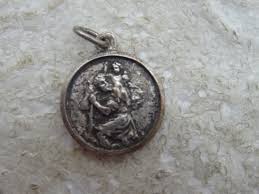 Religious Antique French Silver Plated Catholic Medal ...