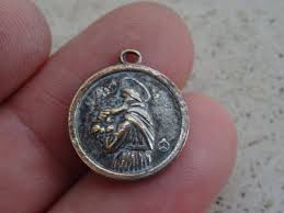 Religious Antique Catholic French Silver Plated Medal ...
