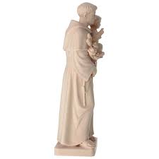 St Anthony statue in natural maple Val Gardena | online sales on HOLYART.com