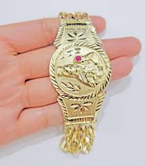 Real 10k Gold Bracelet Solid San barbara 8 Inches Cuban Link ...