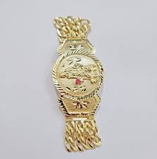 Real 10k Gold Bracelet Solid San Lazarus 8.5 Inches Cuban ...