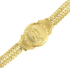 14K Gold Miami Cuban Link Our Lady of Guadalupe ID Bracelet ...